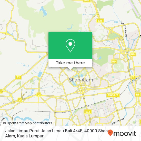 Jalan Limau Purut Jalan Limau Bali 4 / 4E, 40000 Shah Alam map