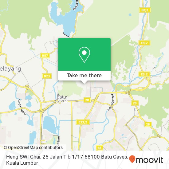 Peta Heng SWI Chai, 25 Jalan Tib 1 / 17 68100 Batu Caves