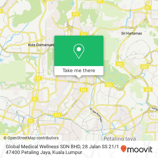 Peta Global Medical Wellness SDN BHD, 28 Jalan SS 21 / 1 47400 Petaling Jaya