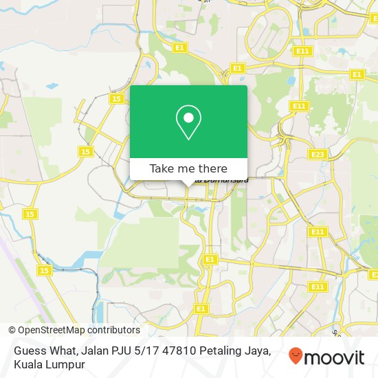 Guess What, Jalan PJU 5 / 17 47810 Petaling Jaya map