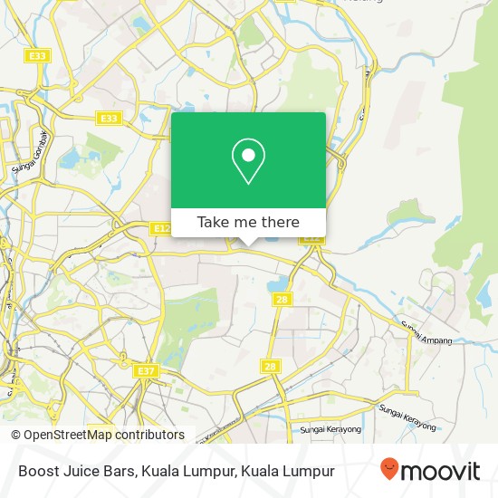 Peta Boost Juice Bars, Kuala Lumpur