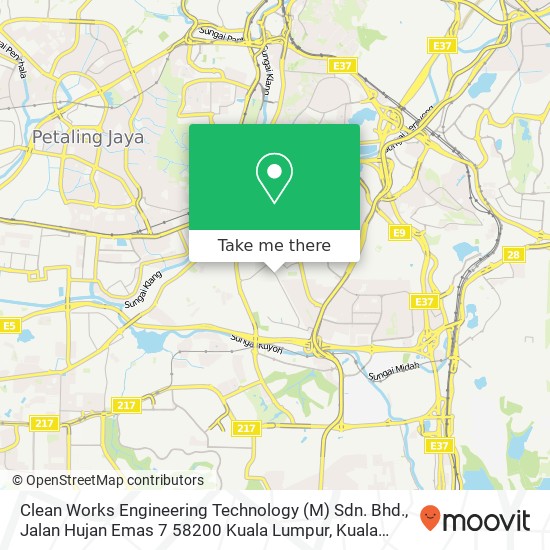 Clean Works Engineering Technology (M) Sdn. Bhd., Jalan Hujan Emas 7 58200 Kuala Lumpur map