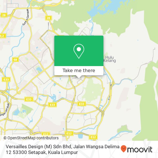 Versailles Design (M) Sdn Bhd, Jalan Wangsa Delima 12 53300 Setapak map