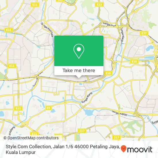 Style.Com Collection, Jalan 1 / 6 46000 Petaling Jaya map