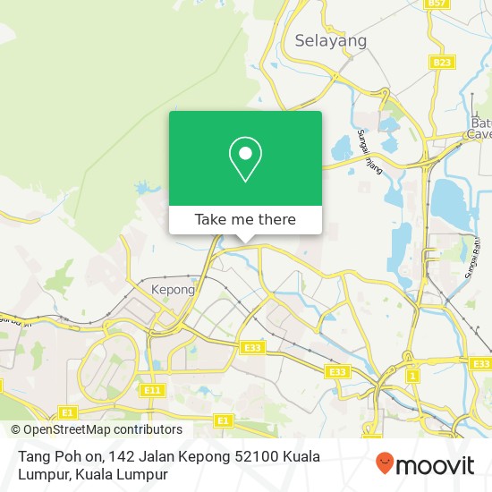 Tang Poh on, 142 Jalan Kepong 52100 Kuala Lumpur map
