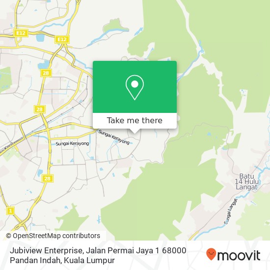 Jubiview Enterprise, Jalan Permai Jaya 1 68000 Pandan Indah map