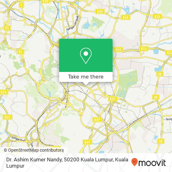 Peta Dr. Ashim Kumer Nandy, 50200 Kuala Lumpur