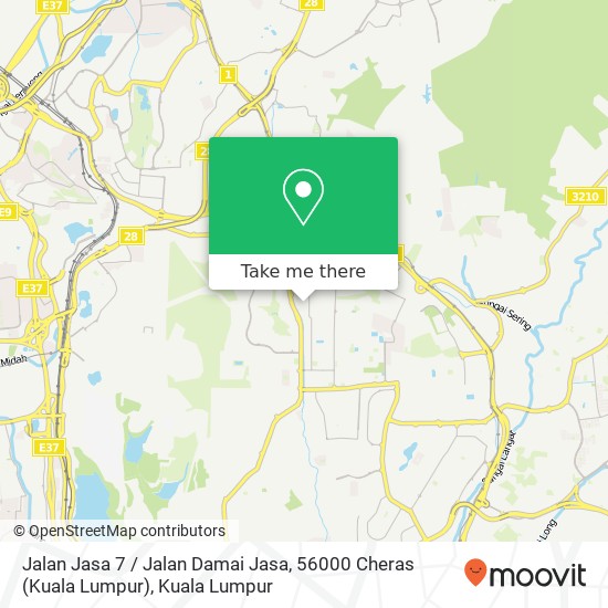 Jalan Jasa 7 / Jalan Damai Jasa, 56000 Cheras (Kuala Lumpur) map