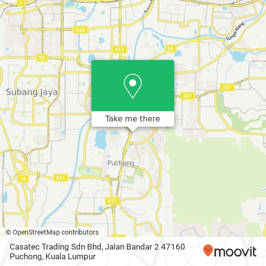 Casatec Trading Sdn Bhd, Jalan Bandar 2 47160 Puchong map