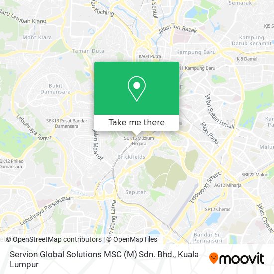 Servion Global Solutions MSC (M) Sdn. Bhd. map