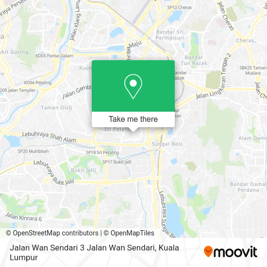 Jalan Wan Sendari 3 Jalan Wan Sendari map