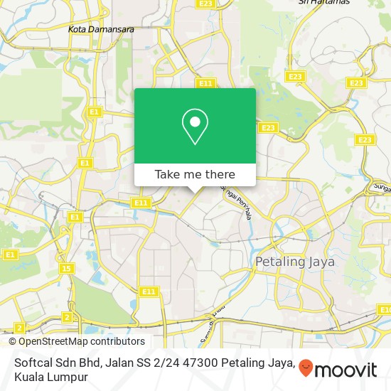 Peta Softcal Sdn Bhd, Jalan SS 2 / 24 47300 Petaling Jaya