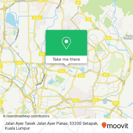 Jalan Ayer Tasek Jalan Ayer Panas, 53200 Setapak map