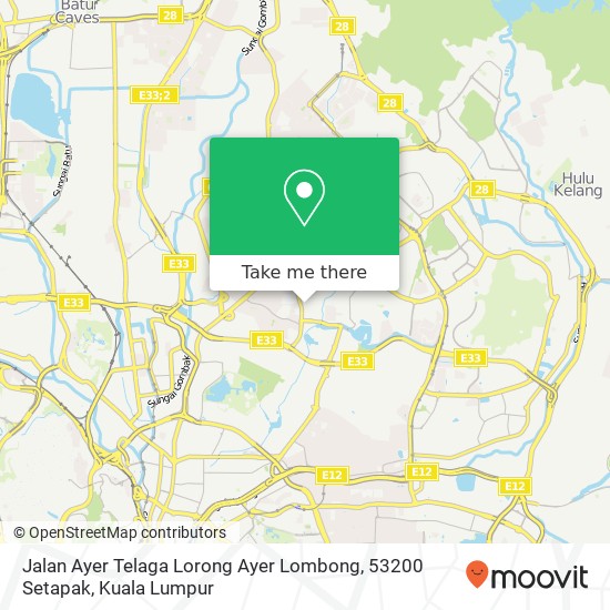 Jalan Ayer Telaga Lorong Ayer Lombong, 53200 Setapak map