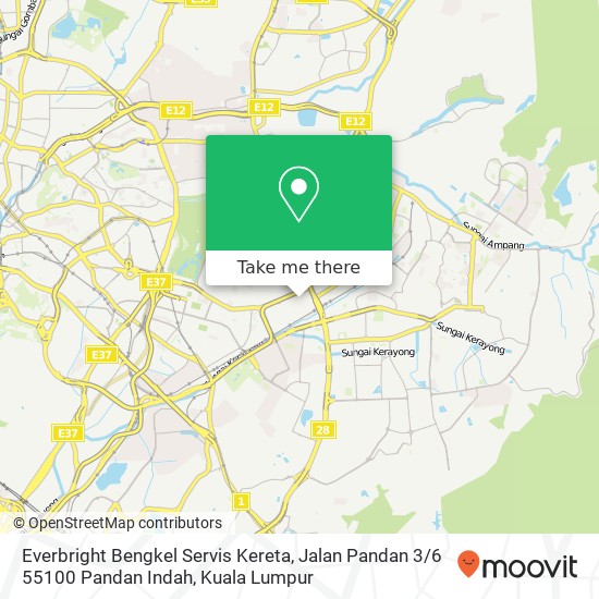 Everbright Bengkel Servis Kereta, Jalan Pandan 3 / 6 55100 Pandan Indah map