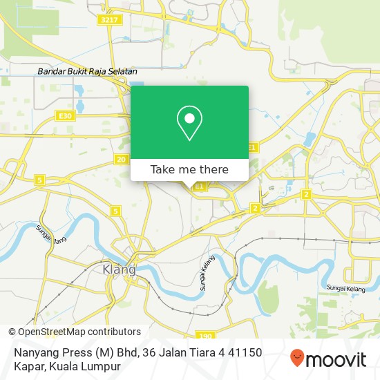 Nanyang Press (M) Bhd, 36 Jalan Tiara 4 41150 Kapar map