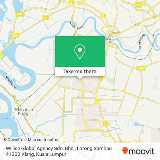 Peta Willise Global Agency Sdn. Bhd., Lorong Sambau 41200 Klang