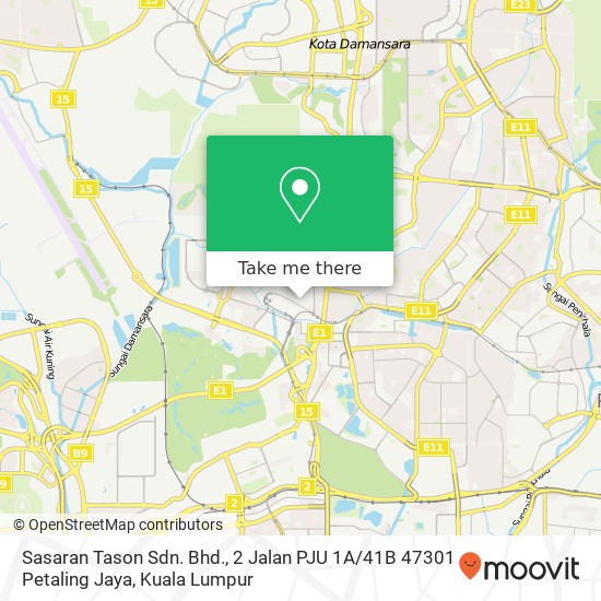 Peta Sasaran Tason Sdn. Bhd., 2 Jalan PJU 1A / 41B 47301 Petaling Jaya