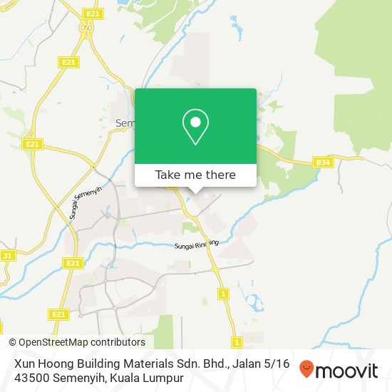 Xun Hoong Building Materials Sdn. Bhd., Jalan 5 / 16 43500 Semenyih map