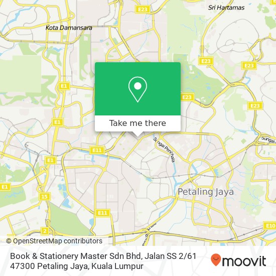 Book & Stationery Master Sdn Bhd, Jalan SS 2 / 61 47300 Petaling Jaya map