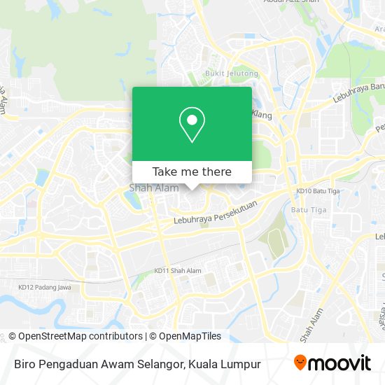 Peta Biro Pengaduan Awam Selangor