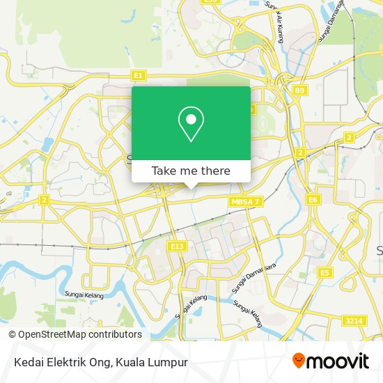 Kedai Elektrik Ong map