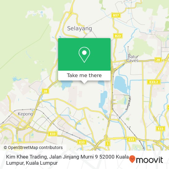 Kim Khee Trading, Jalan Jinjang Murni 9 52000 Kuala Lumpur map