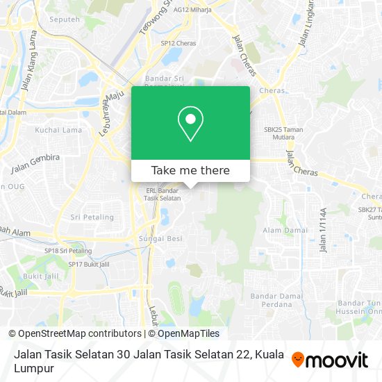 Peta Jalan Tasik Selatan 30 Jalan Tasik Selatan 22