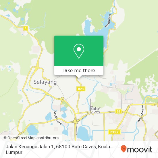 Peta Jalan Kenanga Jalan 1, 68100 Batu Caves