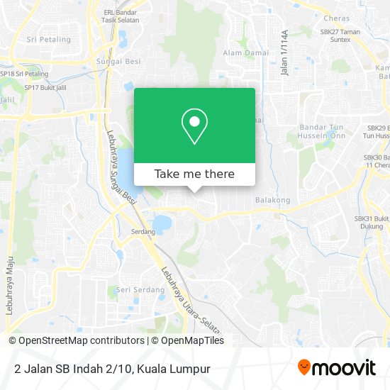 2 Jalan SB Indah 2/10 map