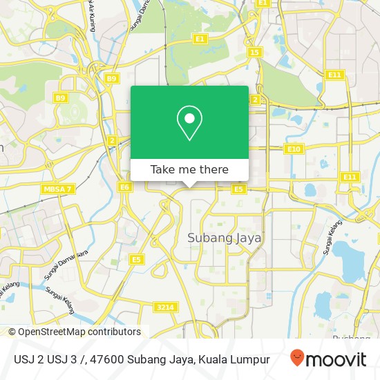 Peta USJ 2 USJ 3 /, 47600 Subang Jaya