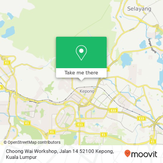 Peta Choong Wai Workshop, Jalan 14 52100 Kepong