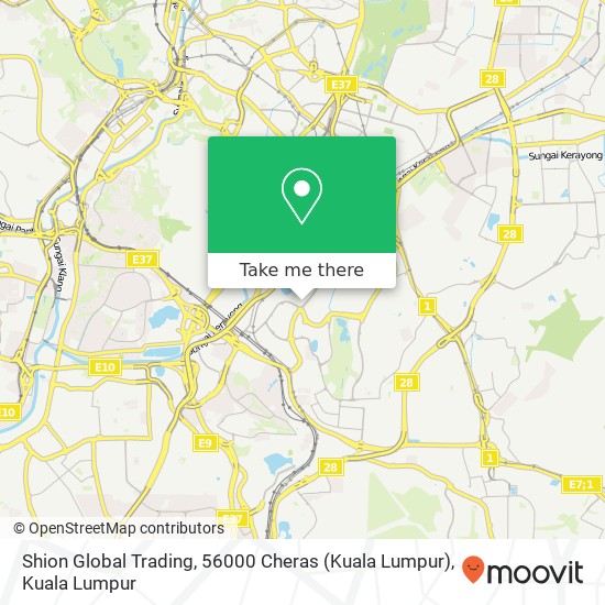 Shion Global Trading, 56000 Cheras (Kuala Lumpur) map
