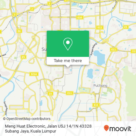 Meng Huat Electronic, Jalan USJ 14 / 1N 43328 Subang Jaya map