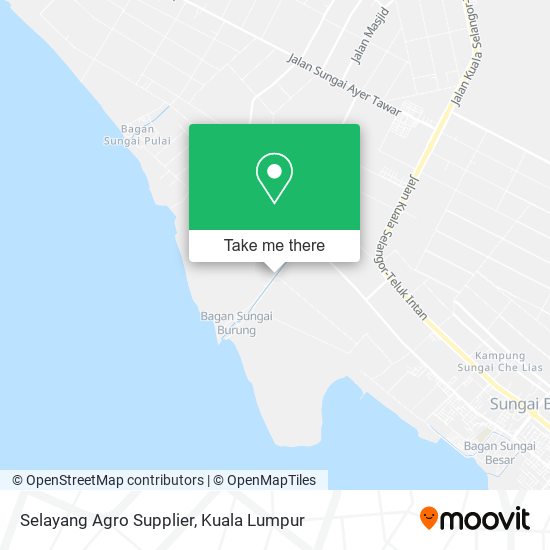 Peta Selayang Agro Supplier, Jalan Bagan 45300 Sungai Besar