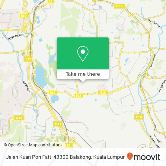 Peta Jalan Kuan Poh Fatt, 43300 Balakong