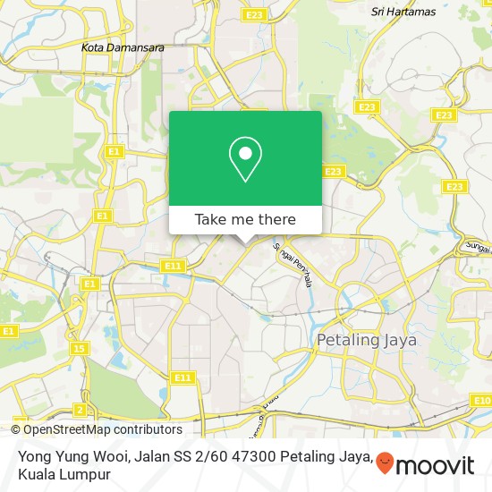 Peta Yong Yung Wooi, Jalan SS 2 / 60 47300 Petaling Jaya