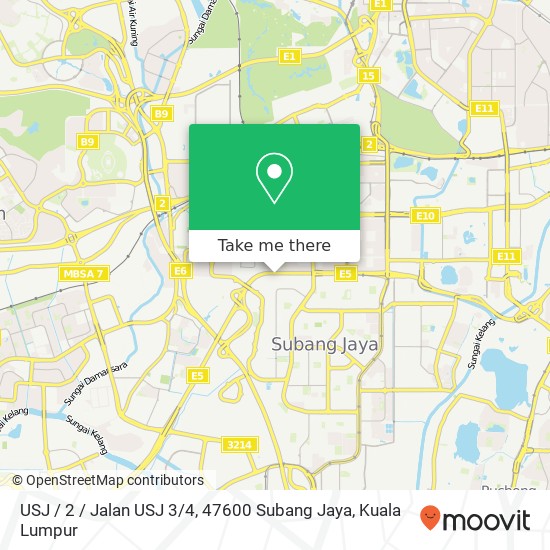 USJ / 2 / Jalan USJ 3 / 4, 47600 Subang Jaya map
