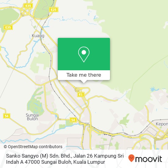 Sanko Sangyo (M) Sdn. Bhd., Jalan 26 Kampung Sri Indah A 47000 Sungai Buloh map