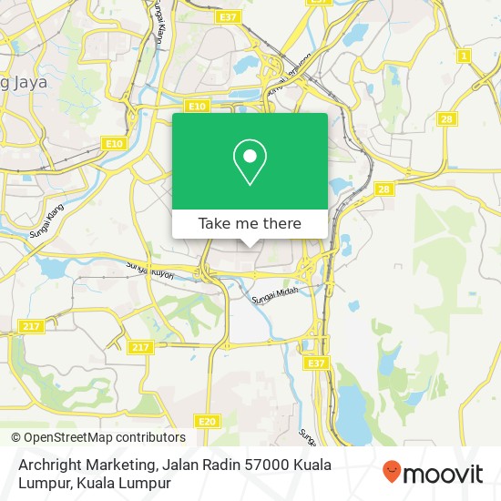 Peta Archright Marketing, Jalan Radin 57000 Kuala Lumpur