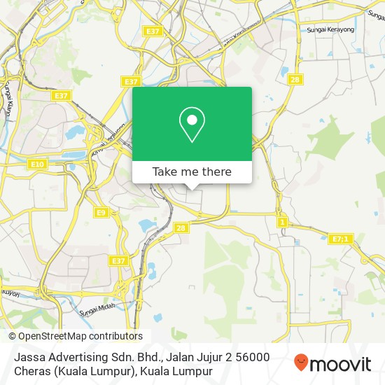 Jassa Advertising Sdn. Bhd., Jalan Jujur 2 56000 Cheras (Kuala Lumpur) map