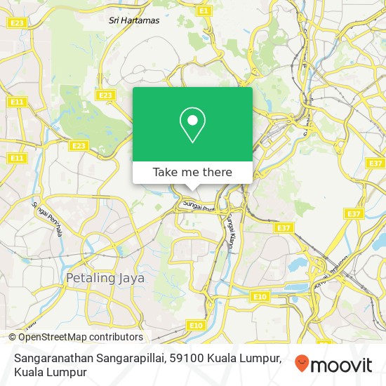 Peta Sangaranathan Sangarapillai, 59100 Kuala Lumpur