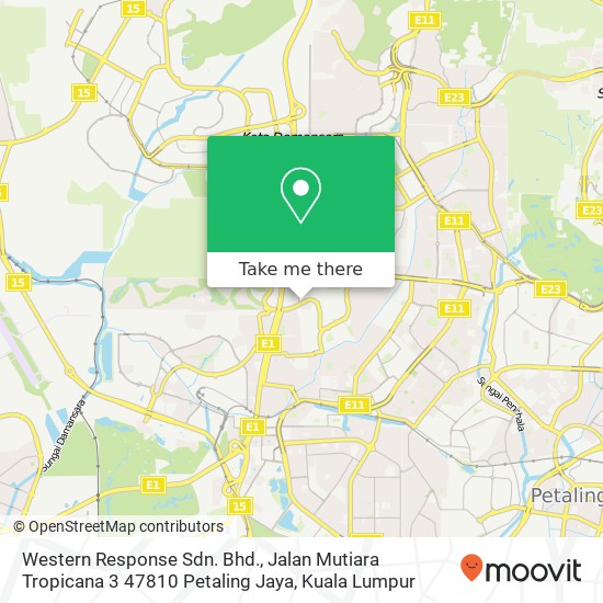 Western Response Sdn. Bhd., Jalan Mutiara Tropicana 3 47810 Petaling Jaya map