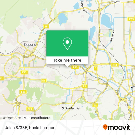 Jalan 8/38E map