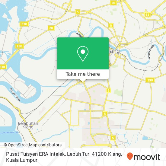 Pusat Tuisyen ERA Intelek, Lebuh Turi 41200 Klang map