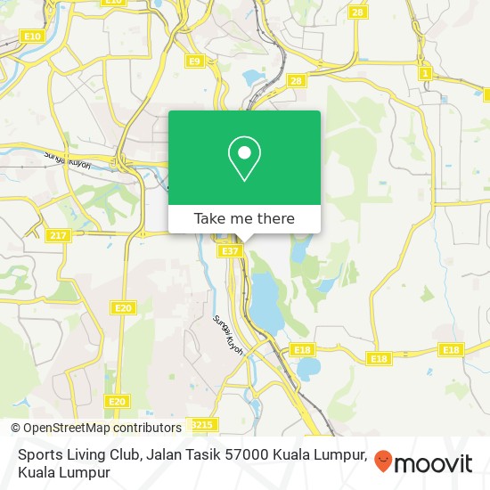 Sports Living Club, Jalan Tasik 57000 Kuala Lumpur map