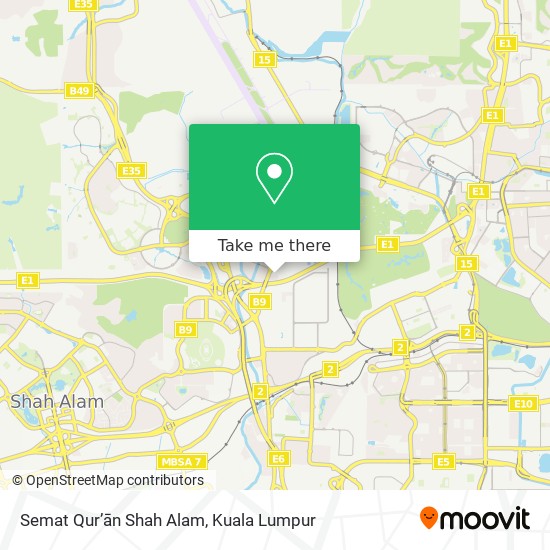 Peta Semat Qur’ān Shah Alam