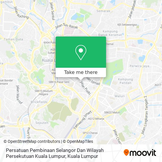 Persatuan Pembinaan Selangor Dan Wilayah Persekutuan Kuala Lumpur map