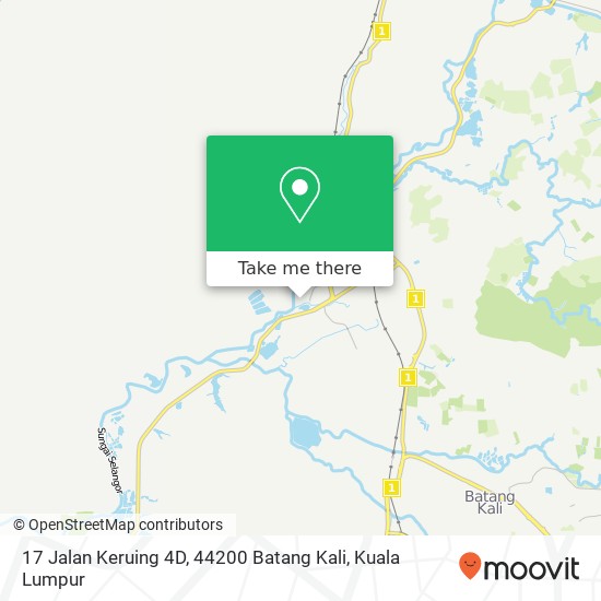 Peta 17 Jalan Keruing 4D, 44200 Batang Kali