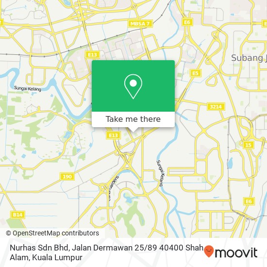 Nurhas Sdn Bhd, Jalan Dermawan 25 / 89 40400 Shah Alam map